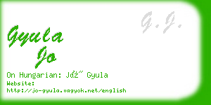 gyula jo business card